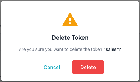The list of tokens